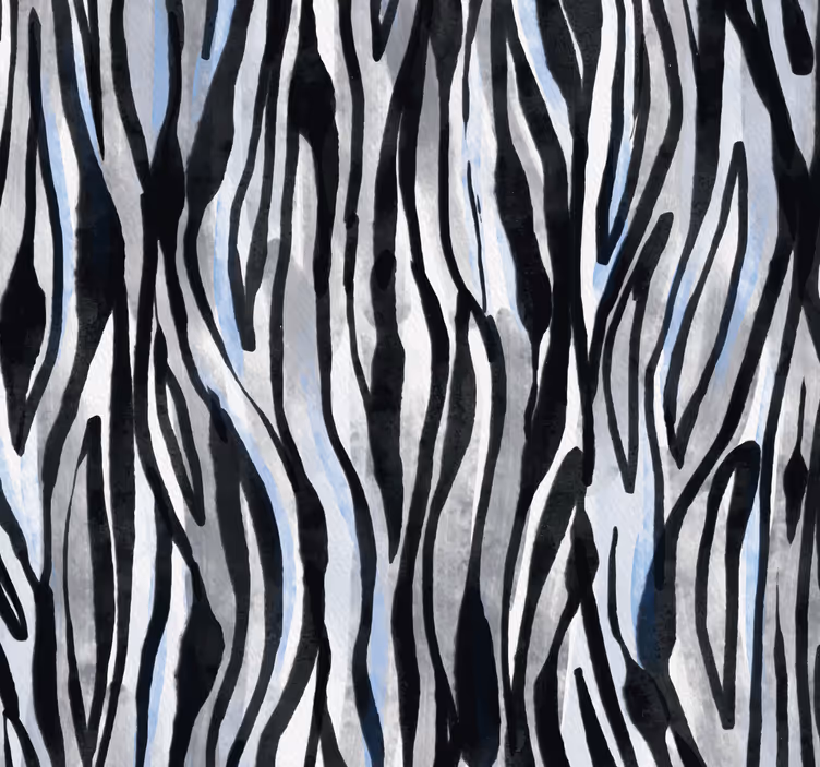 Classic gray and black zebra room wallpaper - TenStickers