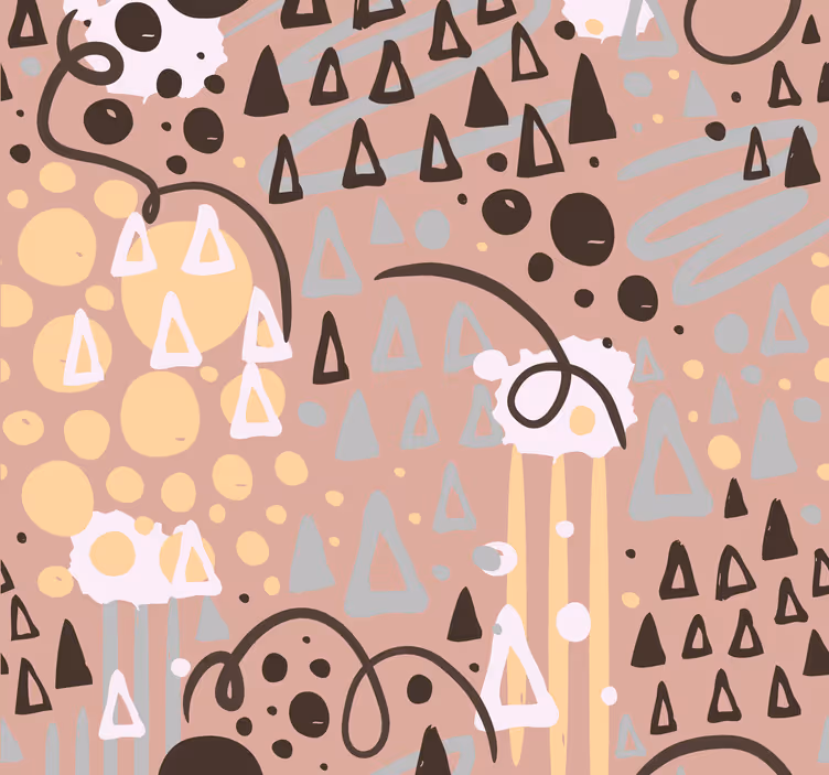 Geometric Fun Shapes children's wallpaper - TenStickers