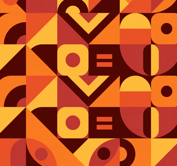 Squares 70's pop retro wallpaper - TenStickers