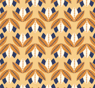 Floral wallpaper with abstract floral design