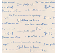 Textile chart lettering wallpaper