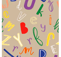 Colorful alphabet lettering wallpaper