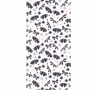 Floral bow patterns butterflies wallpaper