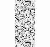 Elegant black and white motif butterflies wallpaper