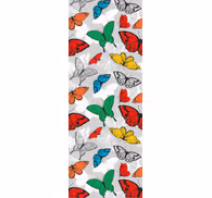 Colorful pattern on gray background butterflies wallpaper