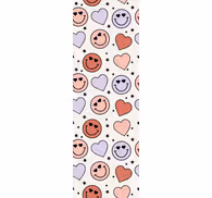Smiley heart motif teenage bedroom wallpaper