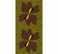 Yellow and brown pattern floral wallpaper