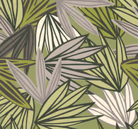 Leafy botanical display bathroom wallpaper