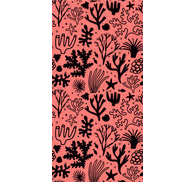 Coral reef elements bathroom wallpaper