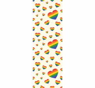 Rainbow hearts display teenage bedroom wallpaper