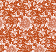 Charming beige display floral wallpaper