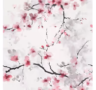 Pink cherry blossom wall covering bathroom wallpaper