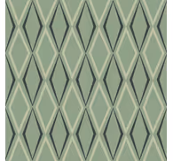 1930's green diamonds retro wallpaper
