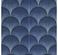 1920's Art Déco blue fans retro wallpaper