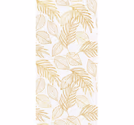 Nature wallpaper in white with golden leaves