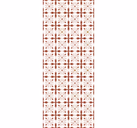 Tile effect wallpaper red shaped tiles