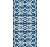 Tile effect wallpaper floral mosaic design
