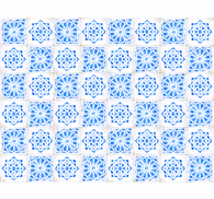 Tile effect wallpaper intricate blue designs