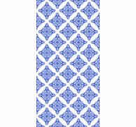 Patterned blue tile effect wallpaper