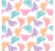 Colorful silhouette butterflies wallpaper