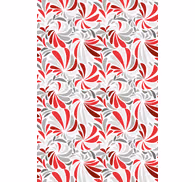 Classic wallpaper gray and red floral design