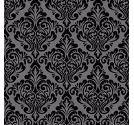 Classic wallpaper vintage black damask design