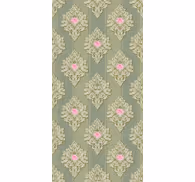 Classic wallpaper in french green vintage pattern