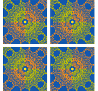 Tile effect wallpaper in colorful mandala design