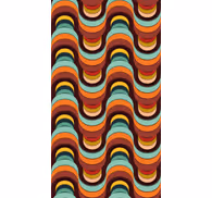Contemporary wallpaper in vibrant retro design