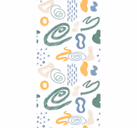 Contemporary wallpaper abstract painted shapes