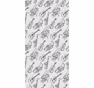 Contemporary wallpaper hand-drawn musical instruments