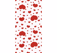 Contemporary wallpaper with small and large hearts