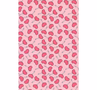 Contemporary wallpaper hearth-shaped lollipops