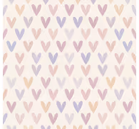 Teenage bedroom wallpaper pastel heart design
