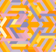 Bathroom wallpaper with overlapping geometric pattern