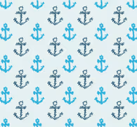 Anchor pattern bathroom wallpaper