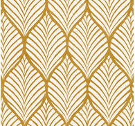 Contemporary wallpaper with golden leaf geometry