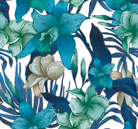 Tropical wallpaper with leaves