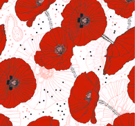 Nature Wallpaper red flowers and drawings