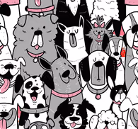 Dog Contours Kids Wallpaper