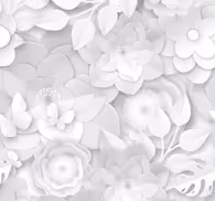 White flowers 3D wallpaper