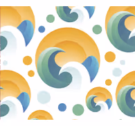 70's sun pattern retro wallpaper