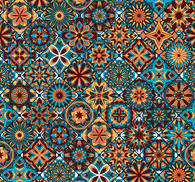 Colourful mosaic Vintage Wallpaper