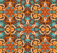 Complex Decorative Motif ornamental wallpaper