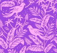 Purple Birds 3D Bird Wallpaper