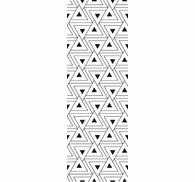 Black and white triangular outline bathroom wallpaper