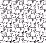 Cute dogs pattern Wallpaper for bedroom