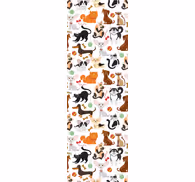 Doddle illustration of dogs and cat Bedroom wallpaper
