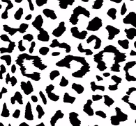 Dods pattern leopard print black and white wallpaper