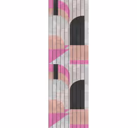 Abstract shapes on bricks contemporary wallpaper